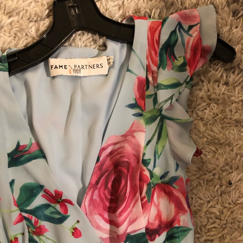 Fame & Partners Rose Wrap Maxi Dress Size 2